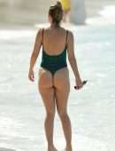 Rhea Durham Booty in Swimsuit on the Beach in Barbados