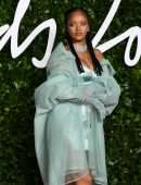 Rihanna Cleavage at Fashion Awards 2019 in London