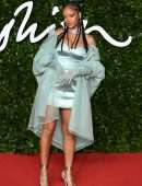 Rihanna Cleavage at Fashion Awards 2019 in London