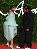 Rihanna Cleavage at Fashion Awards 2019 in London