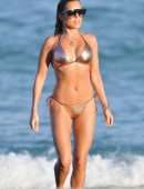 Sylvie Meis in Bikini at the Beach in Miami Beach