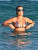 Sylvie Meis in Bikini at the Beach in Miami Beach