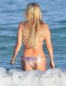Sylvie Meis in Bikini at the Beach in Miami Beach