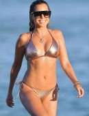 Sylvie Meis in Bikini at the Beach in Miami Beach