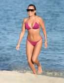 Sylvie Meis Booty in Pink Bikini on the Beach in Miami
