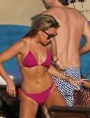 Sylvie Meis Booty in Pink Bikini on the Beach in Miami