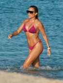 Sylvie Meis Booty in Pink Bikini on the Beach in Miami