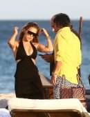 Sylvie Meis Booty in Pink Bikini on the Beach in Miami
