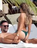 Sylvie Meis Booty in a Tiny Bikini on the Beach in Saint-Barthelemy