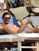 Sylvie Meis Booty in a Tiny Bikini on the Beach in Saint-Barthelemy