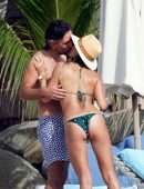 Sylvie Meis Booty in a Tiny Bikini on the Beach in Saint-Barthelemy