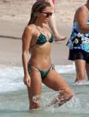 Sylvie Meis Booty in a Tiny Bikini on the Beach in Saint-Barthelemy