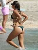 Sylvie Meis Booty in a Tiny Bikini on the Beach in Saint-Barthelemy