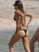 Sylvie Meis Booty in a Tiny Bikini on the Beach in Saint-Barthelemy