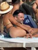 Sylvie Meis Booty in a Tiny Bikini on the Beach in Saint-Barthelemy