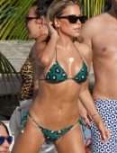 Sylvie Meis Booty in a Tiny Bikini on the Beach in Saint-Barthelemy