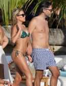 Sylvie Meis Booty in a Tiny Bikini on the Beach in Saint-Barthelemy