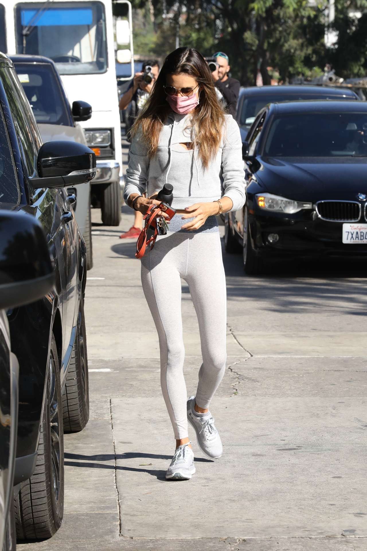 Alessandra Ambrosio Booty, Arrives for a Private Workout in West Hollywood, California
