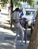 Alessandra Ambrosio Booty, Arrives for a Private Workout in West Hollywood, California
