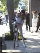 Alessandra Ambrosio Booty, Arrives for a Private Workout in West Hollywood, California