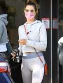 Alessandra Ambrosio Booty, Arrives for a Private Workout in West Hollywood, California
