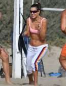 Alessandra Ambrosio Playing Volleyball on the Beach in Santa Monica