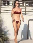 Alessandra Ambrosio in Bikini at a Happy Place in Malibu