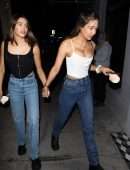 Amelia Gray Hamlin and Delilah Belle Hamlin Arrive for Dinner with Dad at Craig’s