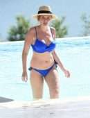 Amy Hart Booty in a Skimpy Blue Bikini Out in Portugal