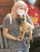 Ariel Winter in Jeans takes her New Puppy to the Vet in Los Angeles