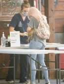 Ariel Winter in Jeans takes her New Puppy to the Vet in Los Angeles