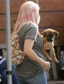 Ariel Winter in Jeans takes her New Puppy to the Vet in Los Angeles