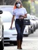Ashley Benson Braless Pokies Out in West Hollywood