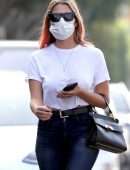 Ashley Benson Braless Pokies Out in West Hollywood