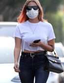 Ashley Benson Braless Pokies Out in West Hollywood
