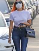 Ashley Benson Braless Pokies Out in West Hollywood