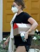 Ashley Tisdale Leggy, Visiting her Mom in Toluka Lake, California
