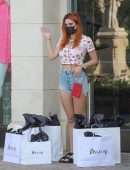 Bella Thorne Leggy, Outside The Kingdom Boutique in Calabasas