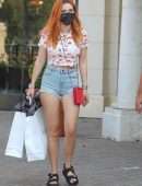 Bella Thorne Leggy, Outside The Kingdom Boutique in Calabasas