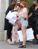 Bella Thorne Leggy, Outside The Kingdom Boutique in Calabasas
