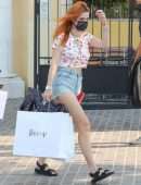 Bella Thorne Leggy, Outside The Kingdom Boutique in Calabasas