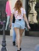 Bella Thorne Leggy, Outside The Kingdom Boutique in Calabasas