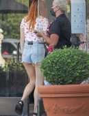 Bella Thorne Leggy, Outside The Kingdom Boutique in Calabasas