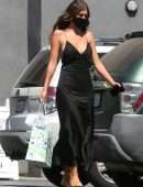 Camila Morrone Sideboob in Black Dress, Shopping in Hollywood