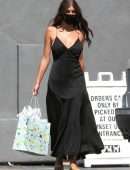 Camila Morrone Sideboob in Black Dress, Shopping in Hollywood