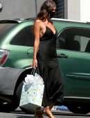 Camila Morrone Sideboob in Black Dress, Shopping in Hollywood