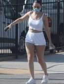 Charli XCX Booty Cheeks in Tiny Shorts Out in Los Angeles