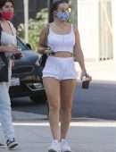 Charli XCX Booty Cheeks in Tiny Shorts Out in Los Angeles