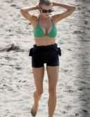 Charlotte McKinney in Bikini Top at the Beach in Los Angeles