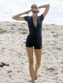 Charlotte McKinney in Bikini Top at the Beach in Los Angeles